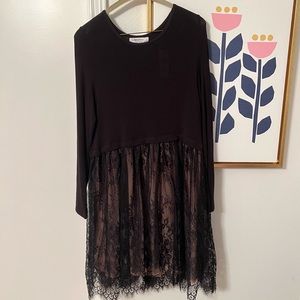 Anthropologie knit and lace dress